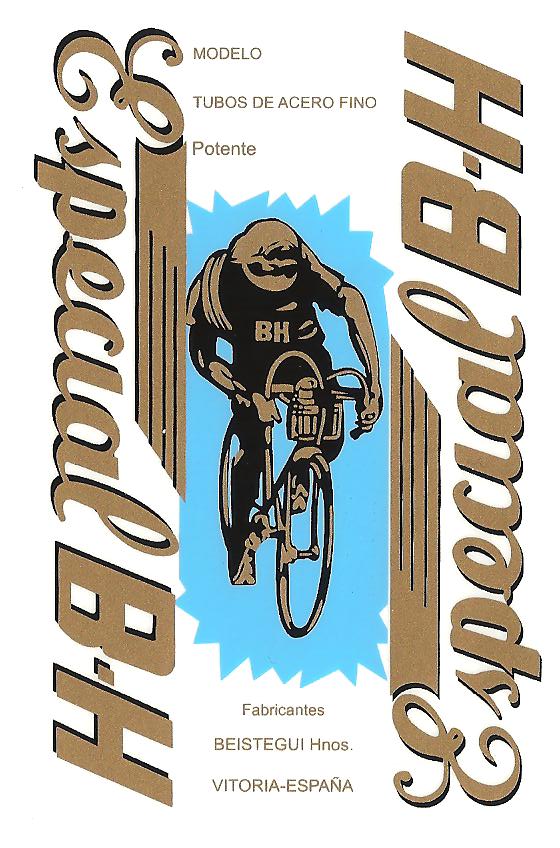 BH8A (ciclista pedaleando, fondo azul)