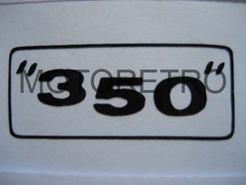 BU156 ("350" negro sobre blanco)